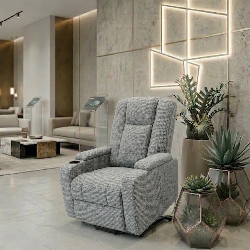 كرسي ريكلاينر كهرباء  MICRO GRAY 