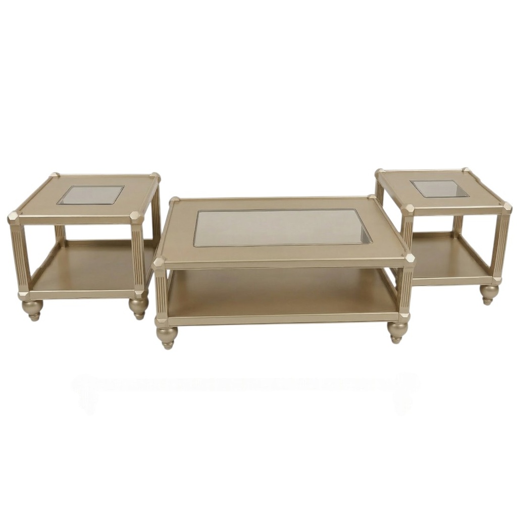 طاولة وسط + 2 جانبيات نيو كلاسيك Queen