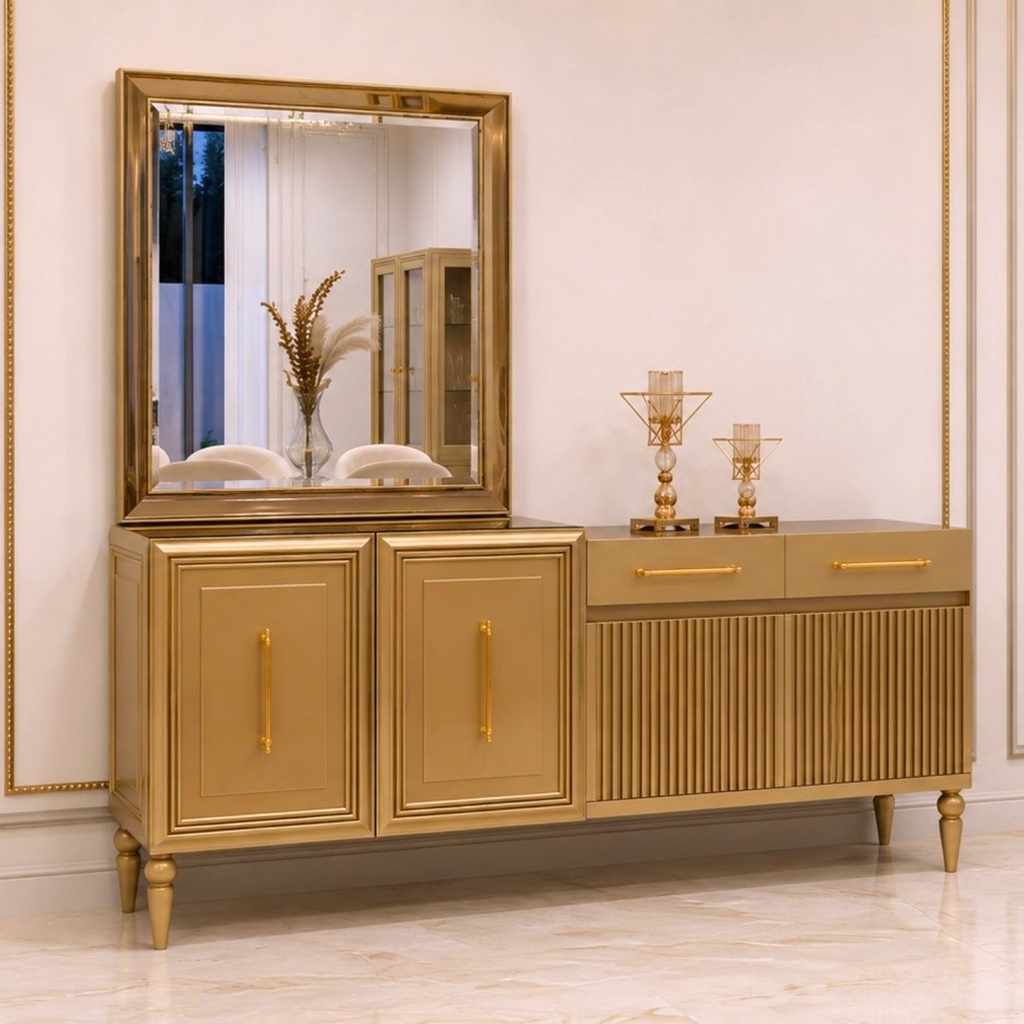 سفرة NILUVER PLUS (دنسوار + طاولة 8 كراسي)