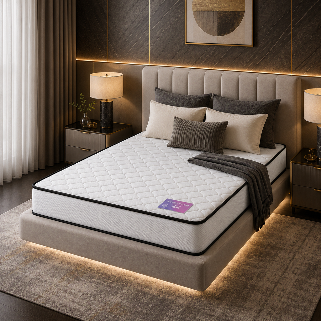 فرشة 180*200 ارتفاع 22 SUPER FOAM