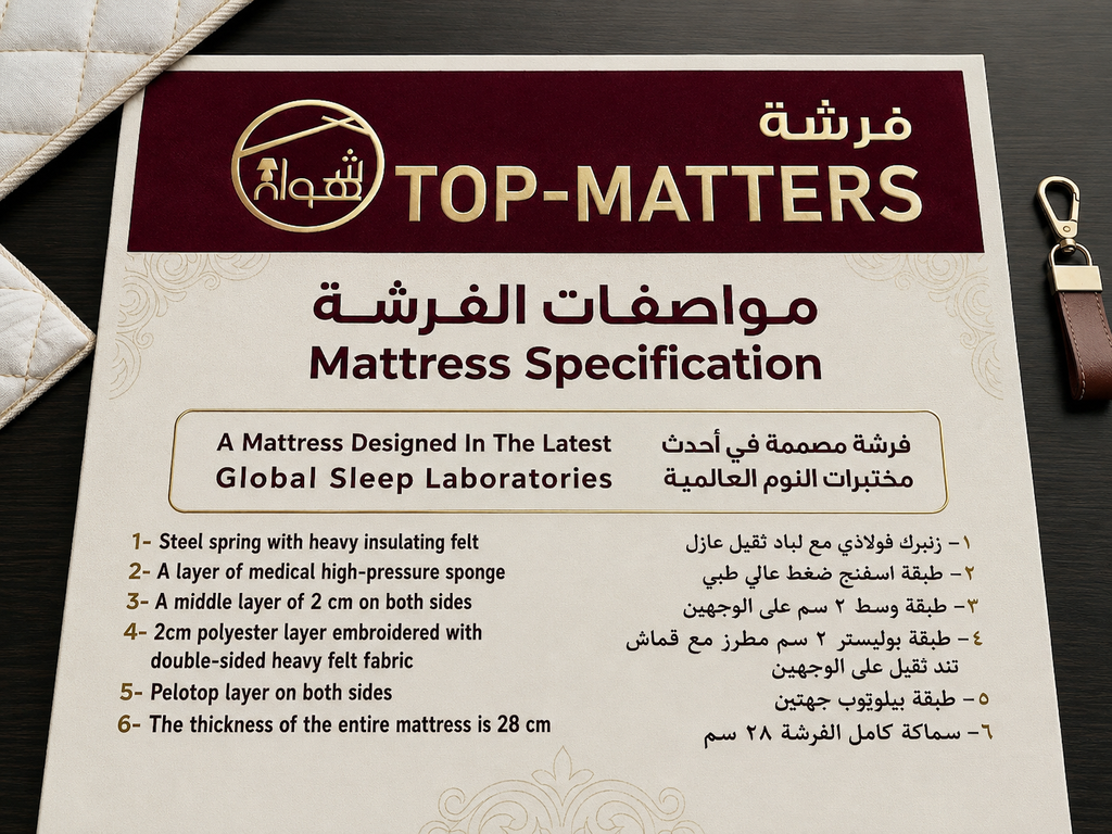 فرشة مفرد 100*190 TOP MATTERS بولوتب