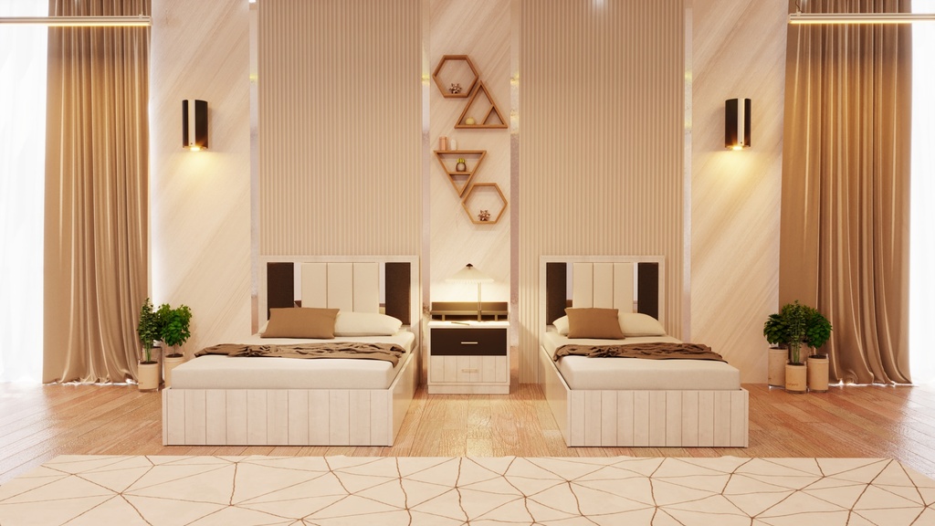 سرير مفرد ونص نوم شباب مودرن CLASS