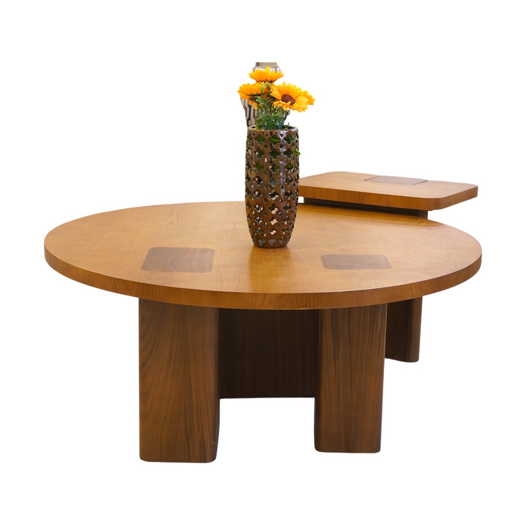 طاولة وسط + جانبية مودرن LINE 