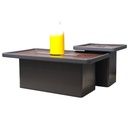 طاولة وسط + جانبية MAX مستطيل 