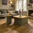 طاولة وسط + جانبية MAX مربع 