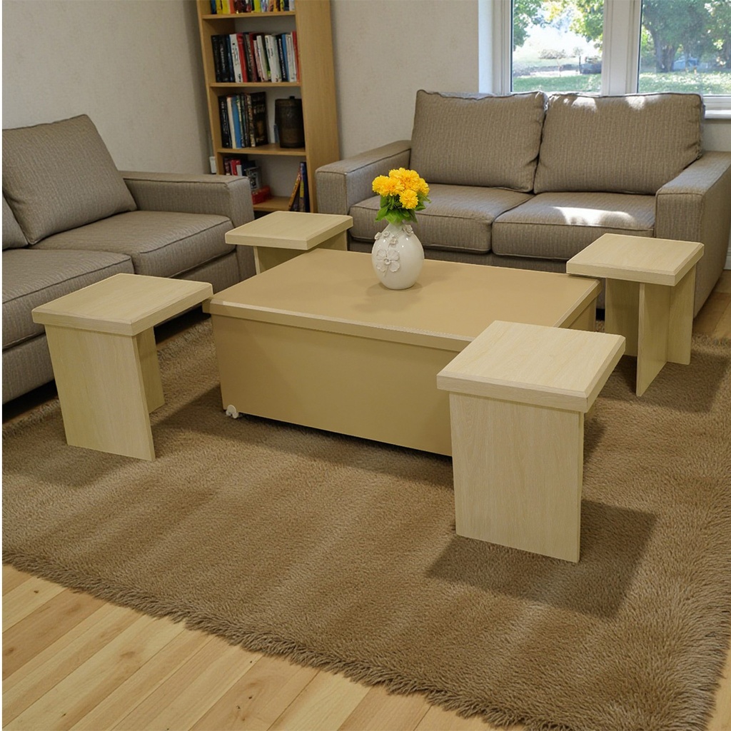 طاولة وسط متداخلة 4+1 SQUARE