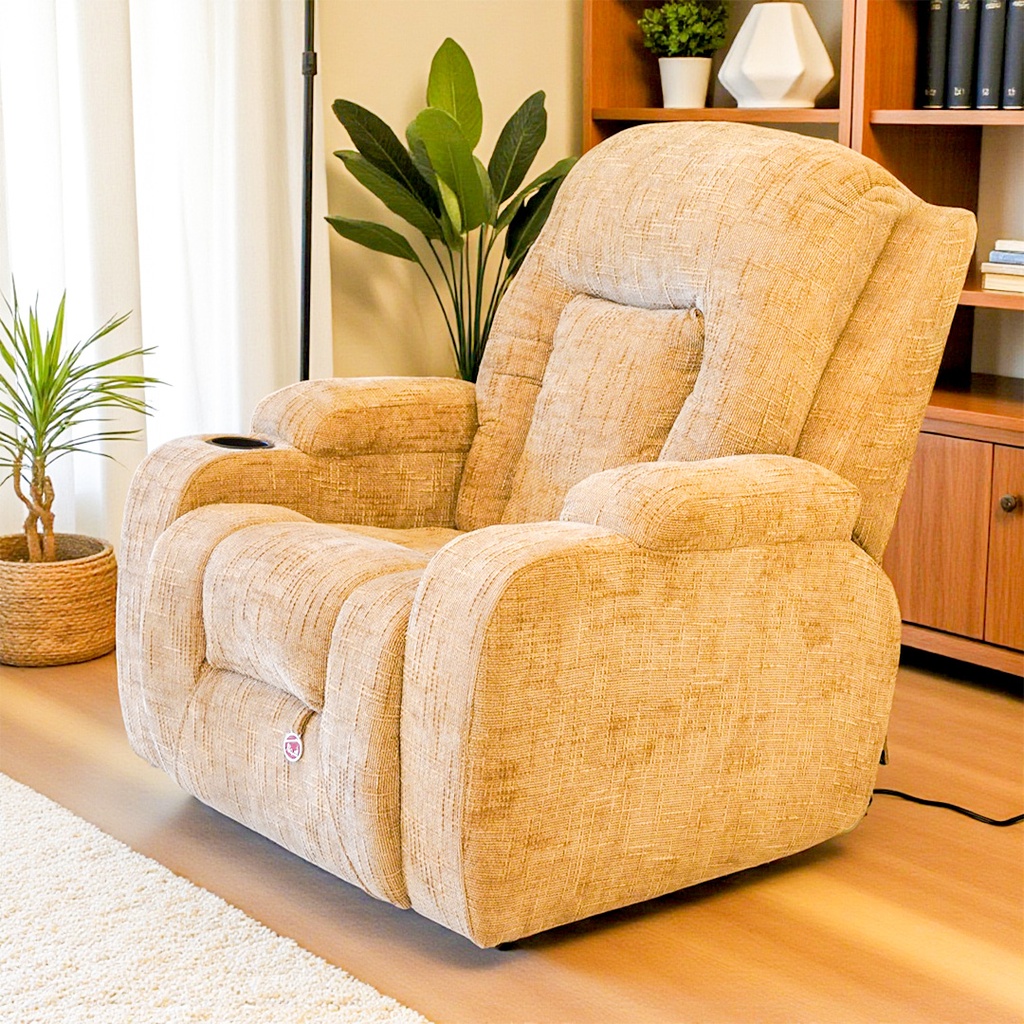 كرسي ريكلانير كهرباء MELLOW بني 