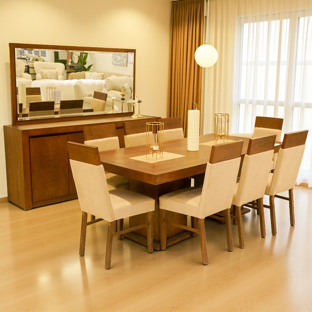 سفرة GALAXY PLUS مستطيل (دلسوار + طاولة 8 كراسي)