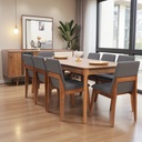 سفرةمودرن FLORA (طاولة +8 كراسي+دلسوار)