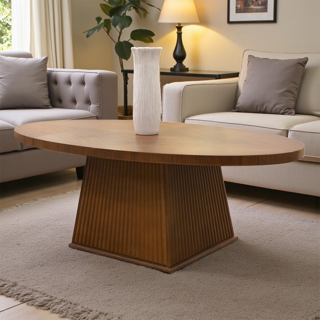 طاولة وسط مودرن PLYMOND بني 